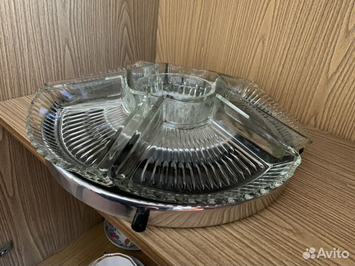 Менажница стекло- новая