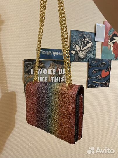 Сумка блесятщая на цепочке в стиле y2k