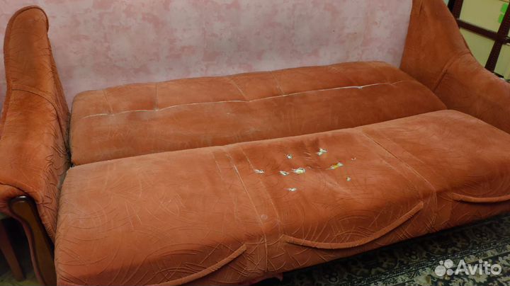 Диван и кресло бу