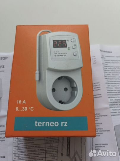 Терморегулятор terneo rz 16 A 3000 BA