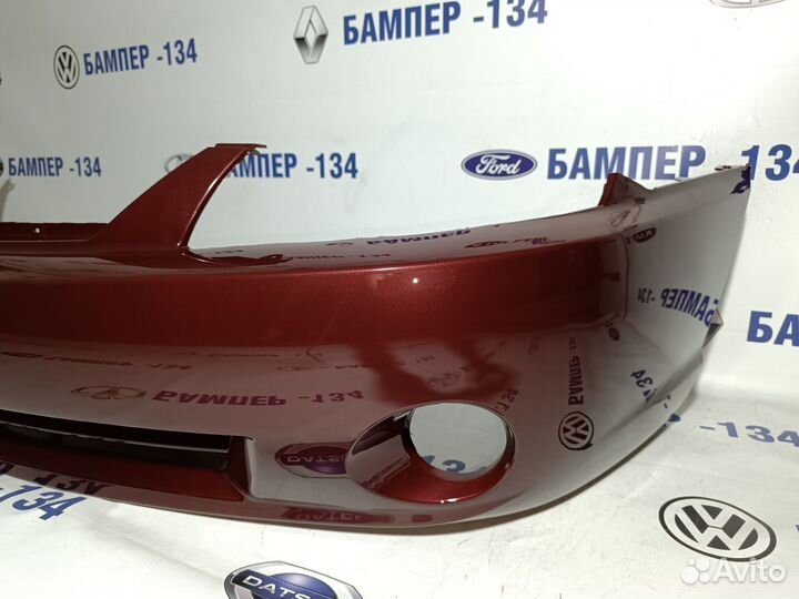 Бампер передний kia spectra красный