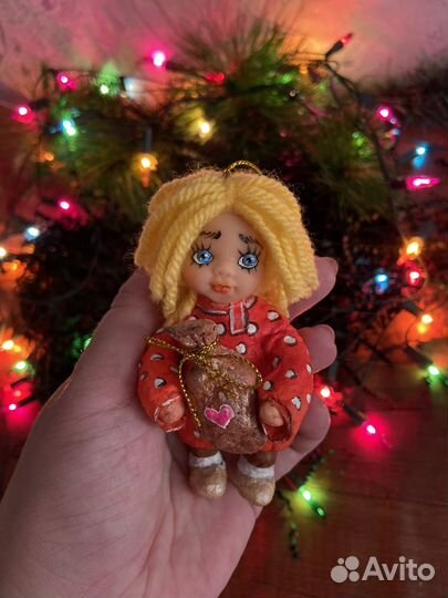 Ватные елочные игрушки домовенок Кузя