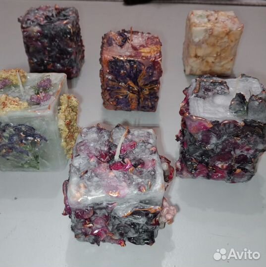 Свеча ботаническая или свеча с сухоцветами