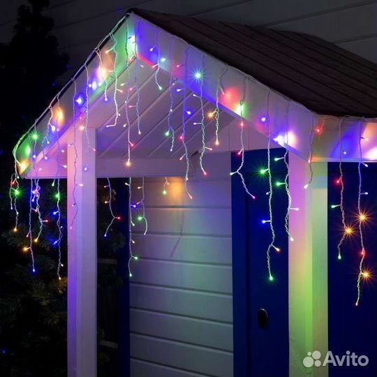 Новогодняя уличная гирлянда бахрома