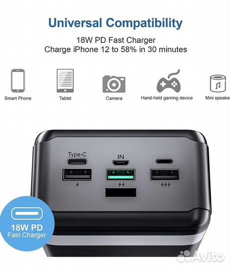 Power bank Nuxgal Power ca5-50000 мАч новый