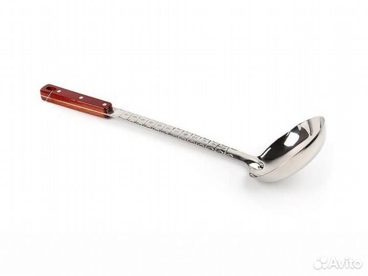 Половник из нерж. стали 46,5 см, с деревянной руч