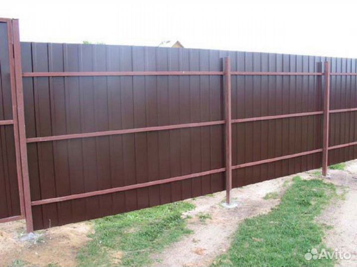 Забор из профлиста под ключ: монтаж и установка в