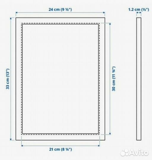 Рамка IKEA A4 розовая