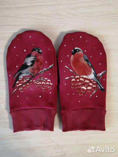Варежки с росписью