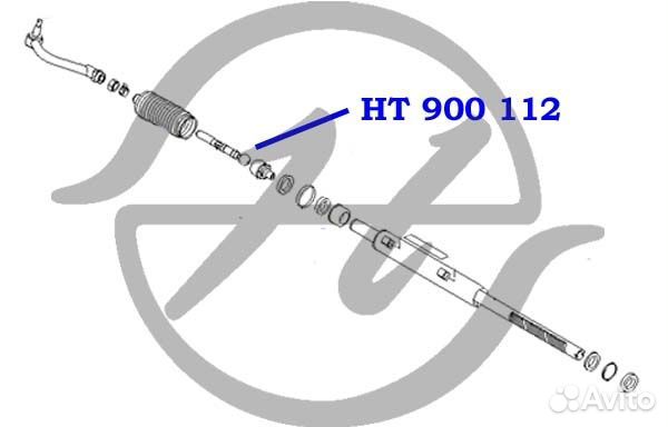 Тяга рулевая прав / лев HT900112
