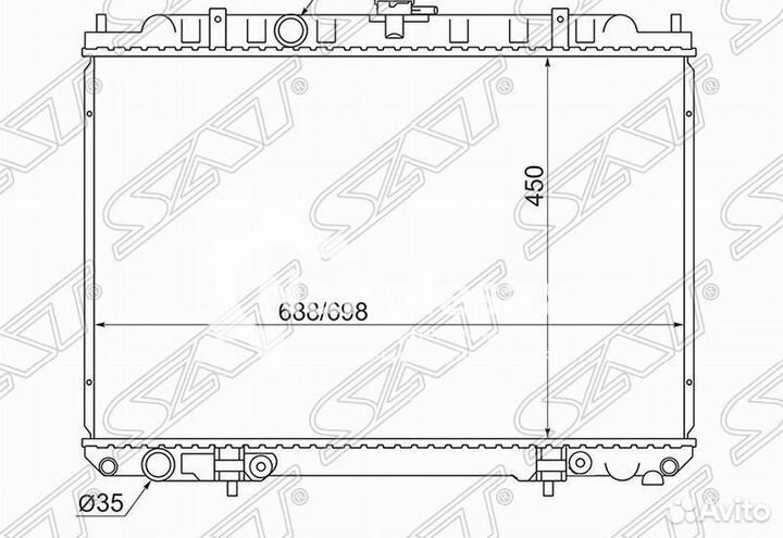 Радиатор nissan X-trail/liberty QR20/25 00-07