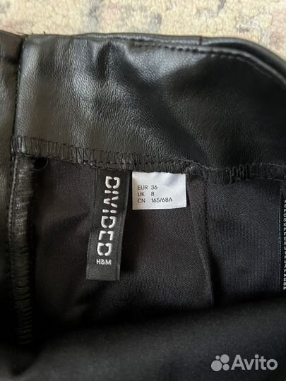 Кожаная юбка H&m