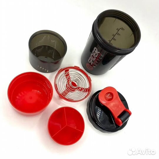 Шейкер с тремя отсеками 500 мл