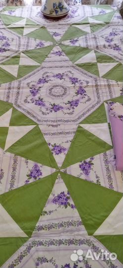 Скатерть, покрывало пэчворк ручная работа