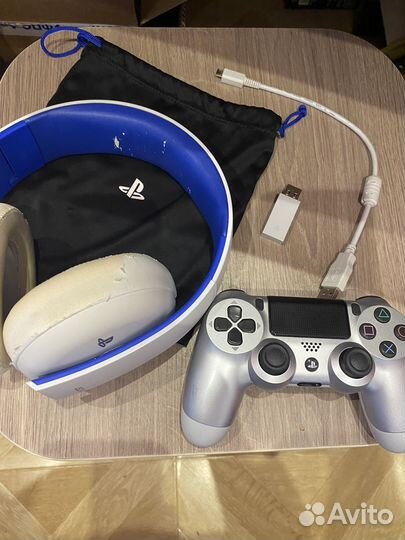 Оригинальный геймпад ps4 и наушники