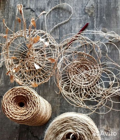 Абажур плетеный