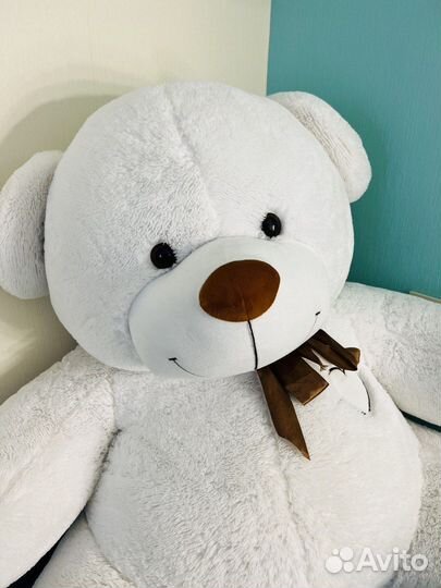 Большой плюшевый медведь (180 см, белый)