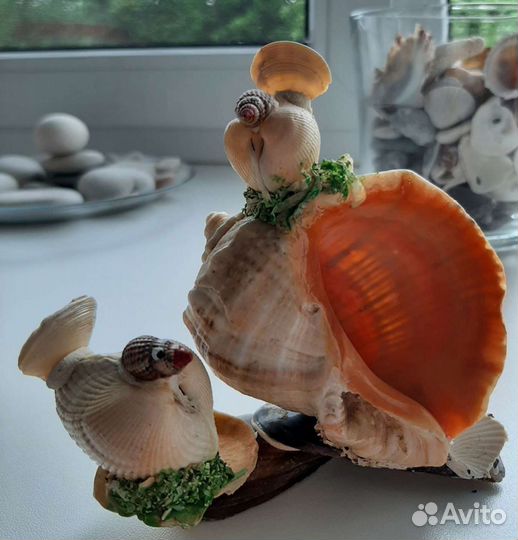 Статуэтки из морских ракушек и т.д