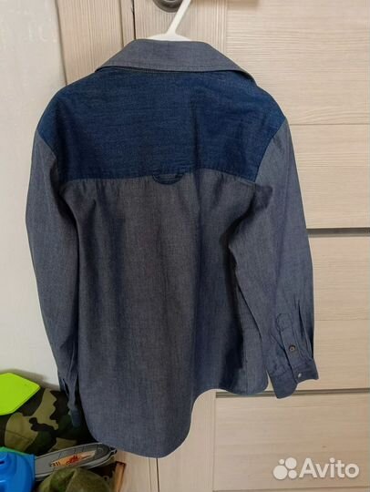 Джинсовая рубашка для мальчика 134