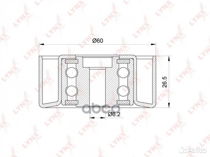 Ролик натяжной приводного ремня PB7258 lynxauto