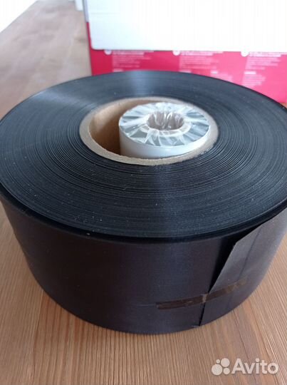 Сатин для тт печати чёрный 80мм*200м + риббон сер