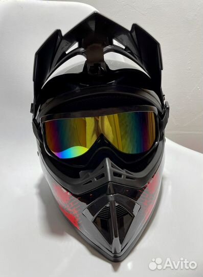 Мото шлем эндуро для мотокросса