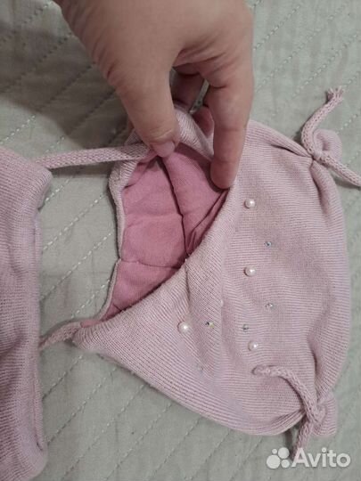 Комплект шапка и снуд 44-46