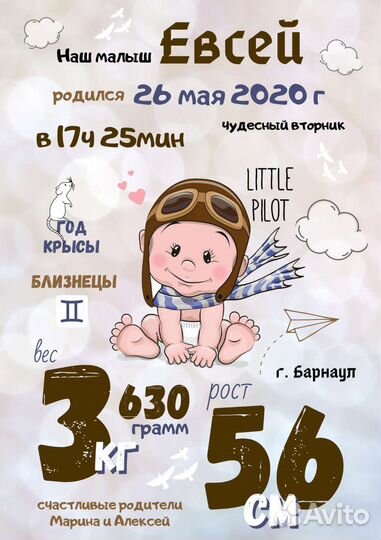 Метрика/плакаты/открытки