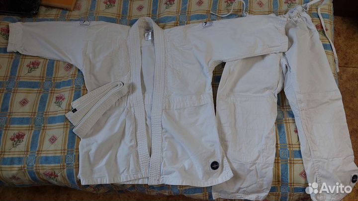 Кимоно детское для дзюдо куртка штаны пояс