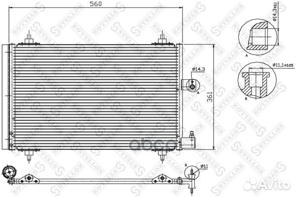 1045064SX радиатор кондиционера Citroen Xsara 2