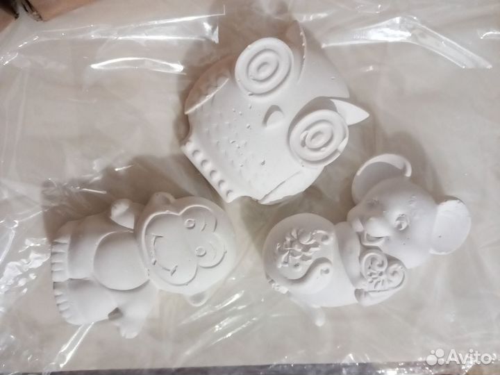 Гипсовые фигурки для раскраски