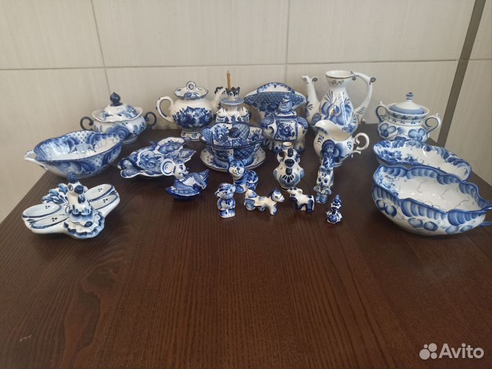 Фарфоровая посуда гжель