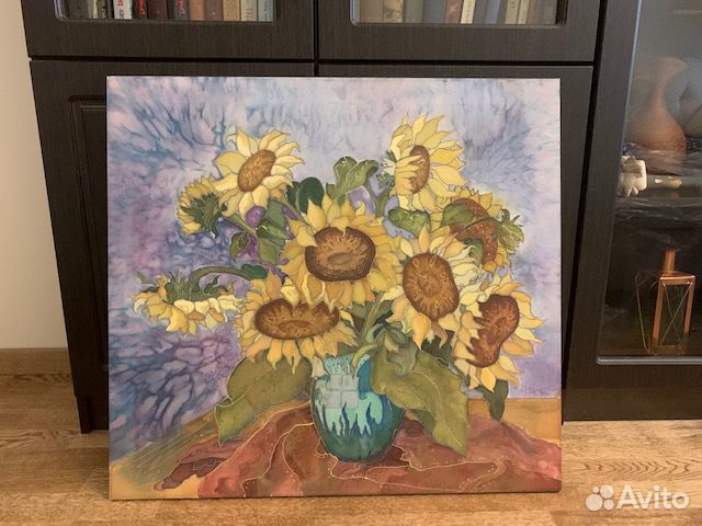 Батик Картина Подсолнухи