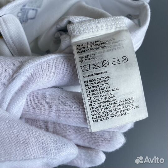 Боди 3 шт короткий рукав h&m 62,68,74,80,86,92