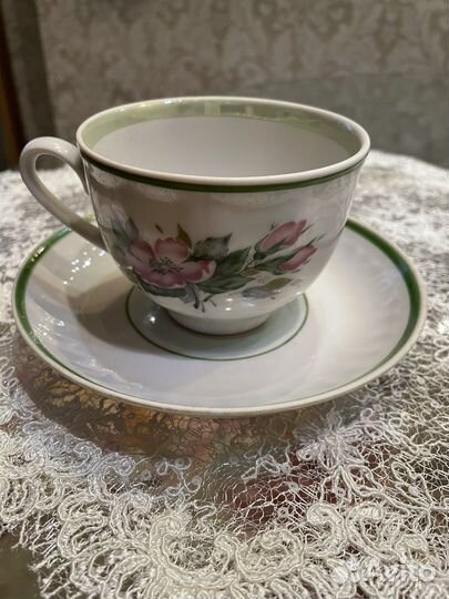 Сервиз чайный, чайник, чайные пары, СССР, фарфор