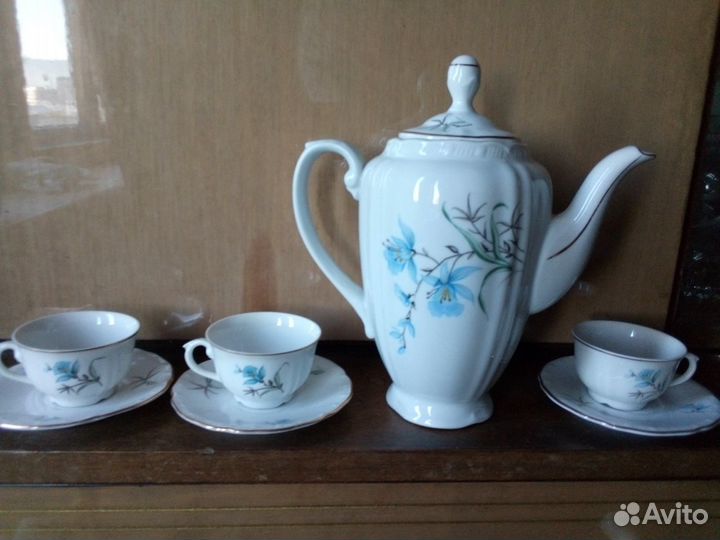 Винтажный форфоровый кофейный сервиз чсср
