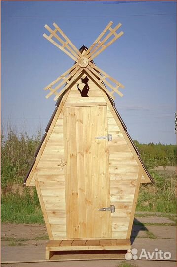 Дачный туалет с декором и установкой жри 894