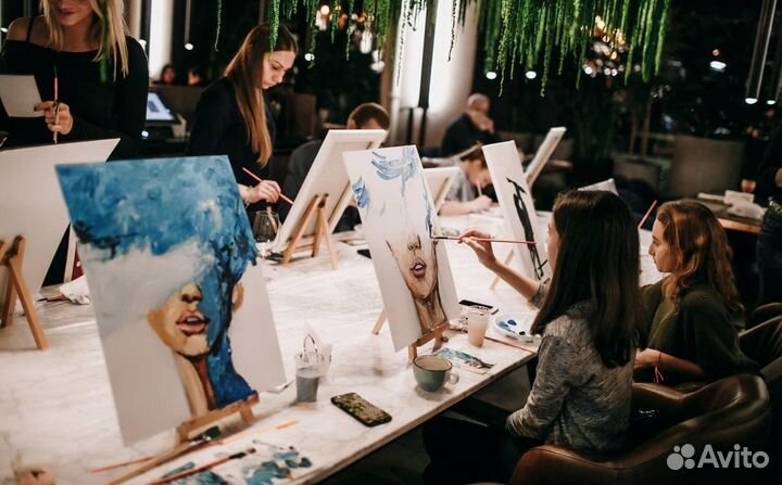 Мастер класс по рисованию с вином на день рождения