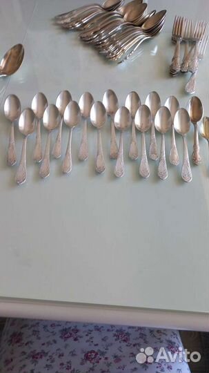 Столовые приборы мельхиор СССР старинные