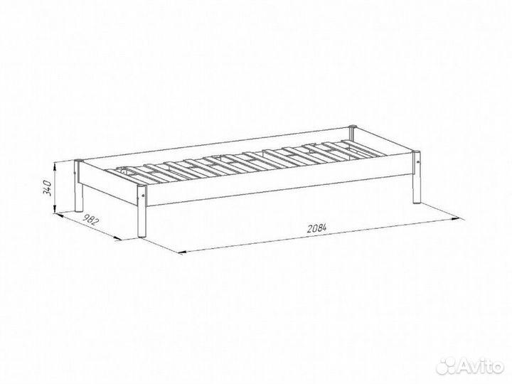 Кровать односпальная Хельга