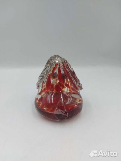 Советская статуэтка собачка цветное стекло