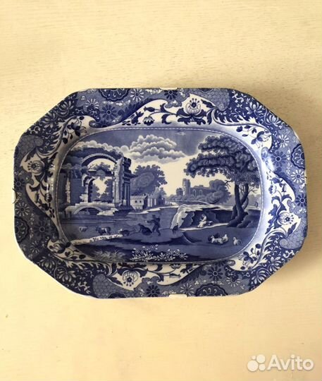 Старинное блюдо фабрики Spode, Англия 18-19в