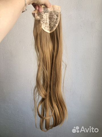 Хвост накладной блонд