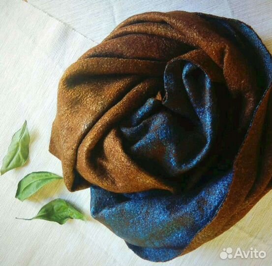 Шарф снуд валяный из шерсти мериноса