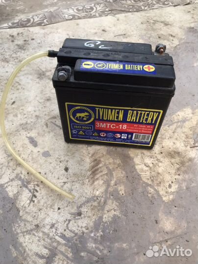 Аккумулятор для мотоцикла 6 v 18