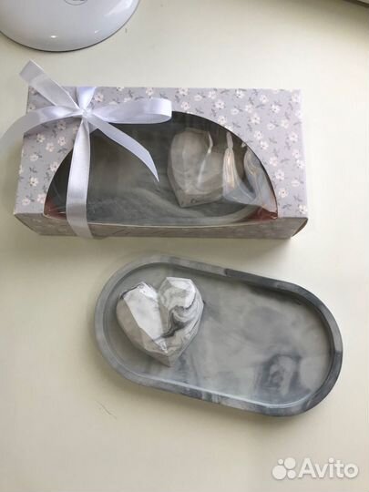 Гипсовый набор подставка сердечко