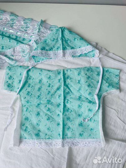 Новый детский летний комплект на выписку крещение