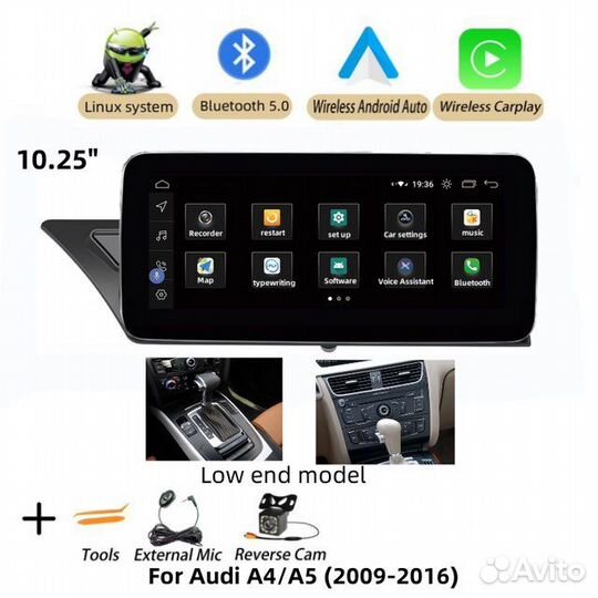 Магнитола Audi A4, A5 2007-2015 Android+Camera