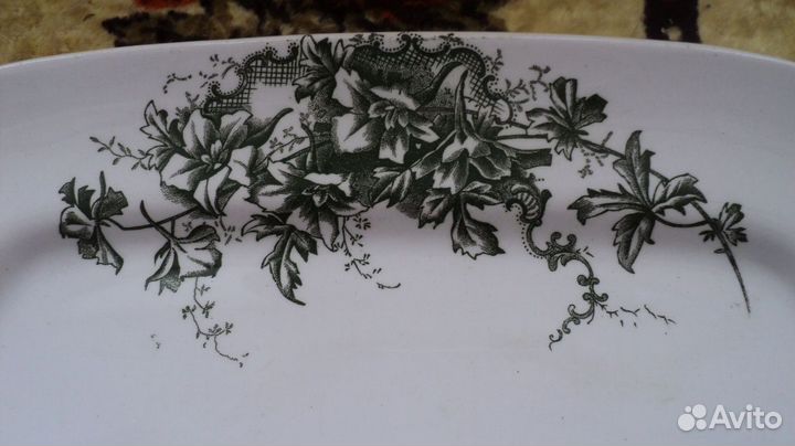 Антикварное блюдо М.С.Кузнецов Царизм