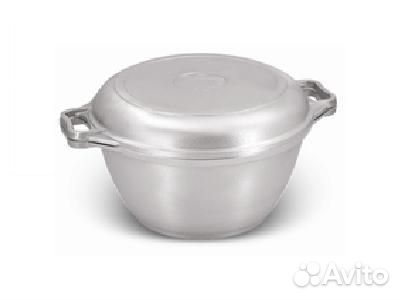 Казан 4л.,литой алюминий, крышка-сковорода